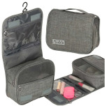 Hanging Cosmetic Travel Bag Foldable Grey