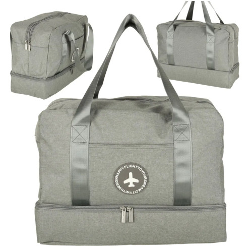 Travel bag for hand luggage 39 x 18 x 30 cm grey