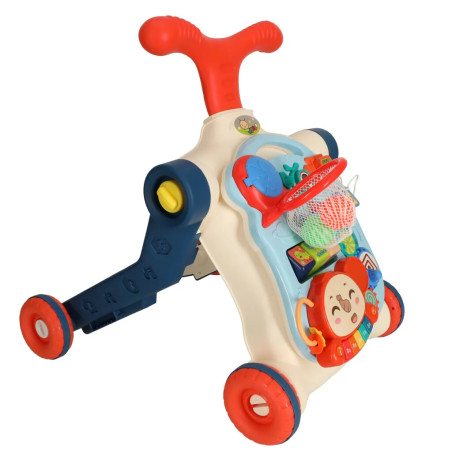 Baby stroller walker that rides on a 5in1 interactive table