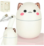 Air humidifier oil diffuser kitten white