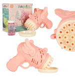 Soap bubble gun soap bubbles with wings pink