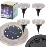 Solar Ground Garden Overhead Light 8LED 4 pcs. warm white
