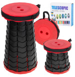 Folding chair, folding stool, for home, garden, camping, red