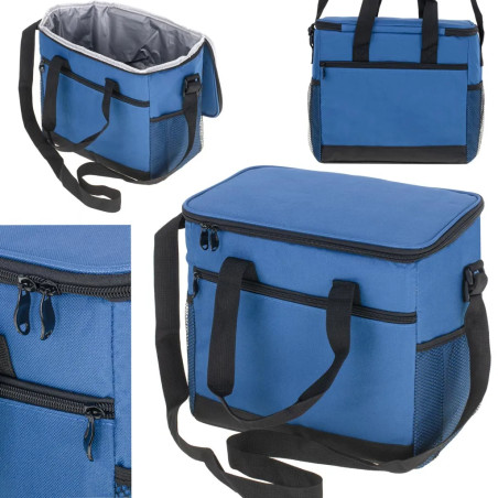Thermo lunch bag for beach picnic 16L, dark blue