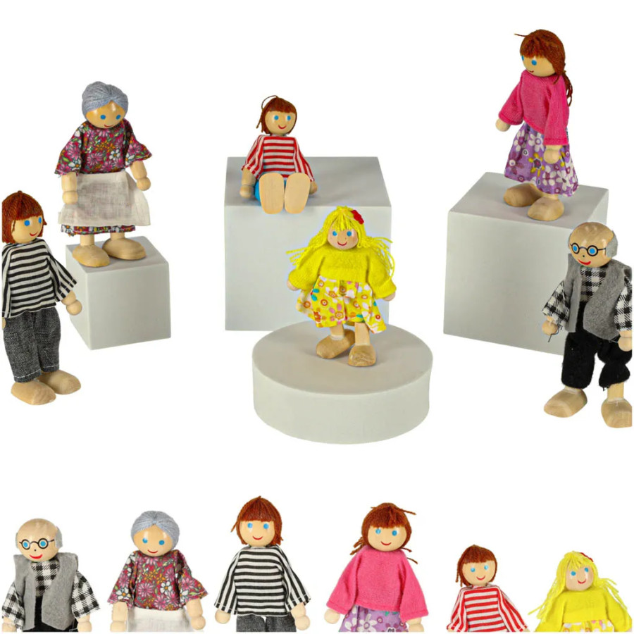 Dolls for Dollhouse Family 6 el.