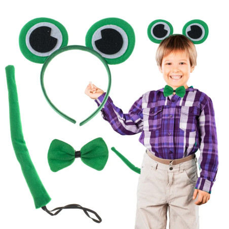 Costume headpiece bow tie tail set frog