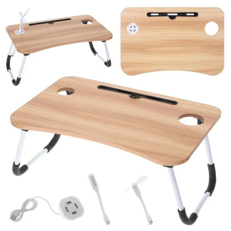 Sülearvuti laud kokkupandav voodi alus USB