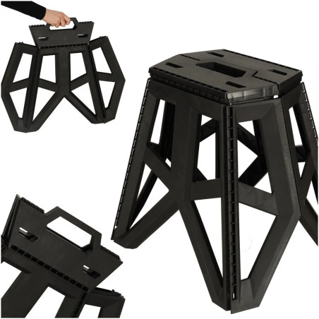 Folding stool Tourist chair Black Portable camping chair 39,5 cm black