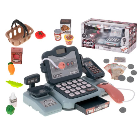 Cash register shopping cart terminal