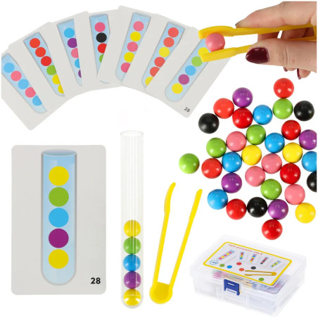 Educational jigsaw puzzle Montessori colour balls