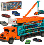 Caravan with racing track roller coaster 6el orange