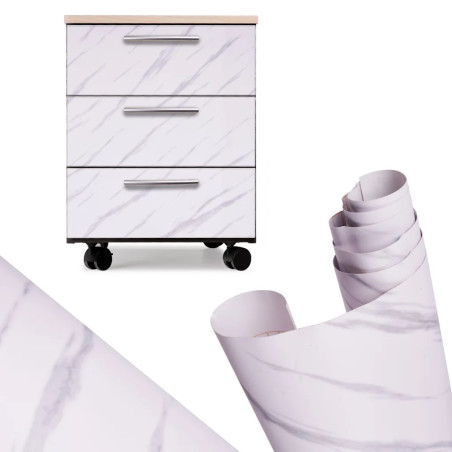 Līmplēves ruļļa tapešu finieris balta marmora - džez 1,22x50m