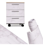 Foil roll of adhesive wallpaper veneer white marble - magnolia 1,22x50m