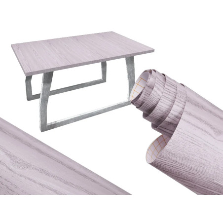 Pašlīmējošās plēves ruļļu sienu segums ozols sudrabaini pelēks 1,22x50 m