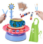 Ceramic Wheel Creative Set with clay and paint 600g