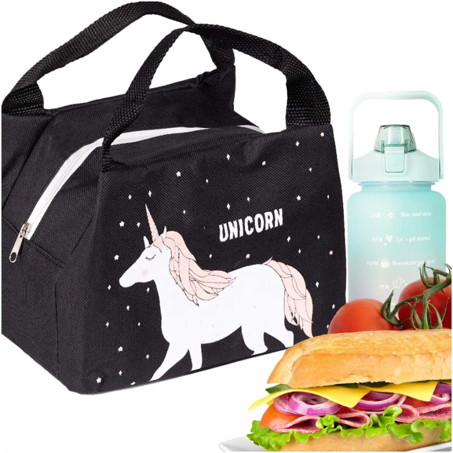Thermal insulation bag for breakfast lunch unicorn