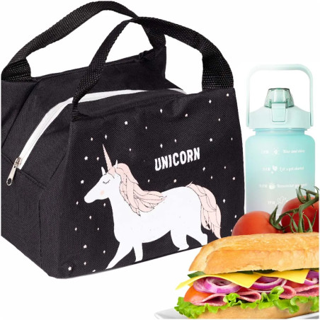 Thermal insulation bag for breakfast lunch unicorn