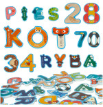 Foam letters and numbers bath toy
