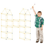 Building blocks tube straw base tent house 75el.