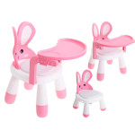 Highchair for feeding and playing table pink