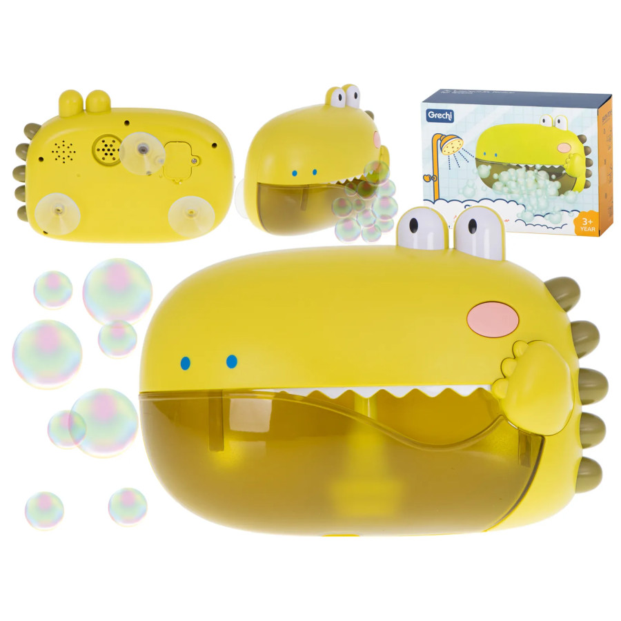 Bubble generator foam bath toy crocodile