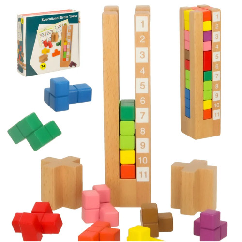 "Catamino wooden educational coloured blocks