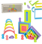 Rainbow Montessori wooden educational blocks