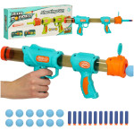 "Nerfy 2-in-1 blue cartridge pistol