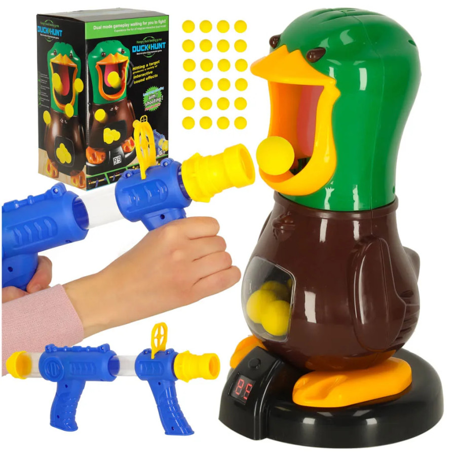 Hungry Duck target shooting 2 ball guns