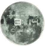 Planet Moon Grey Wall Clock 32cm