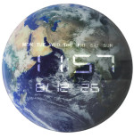 Price Clock planet earth blue 32cm