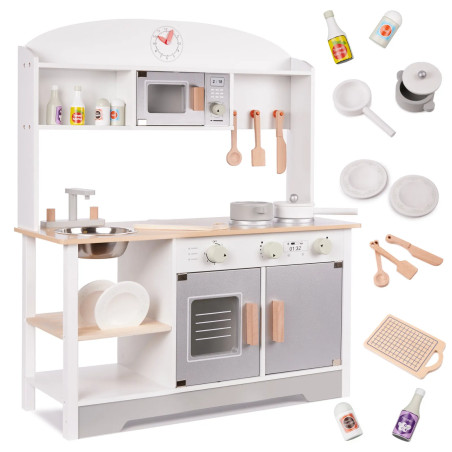 Kids wooden kitchen MDF MODERN CLASSIC+ accessories