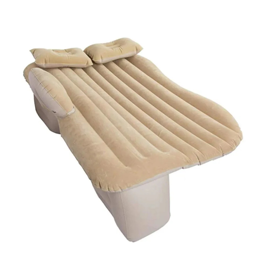 Car bed mattress inflatable + pump beige