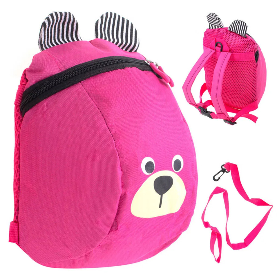 Nursery backpack teddy bear pink
