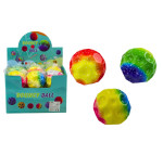 Glowing Ball for Bouncing and Kneading with Recesses Colorful 9.5cm