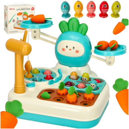 Cute carrots interactive toy 4in1 blue