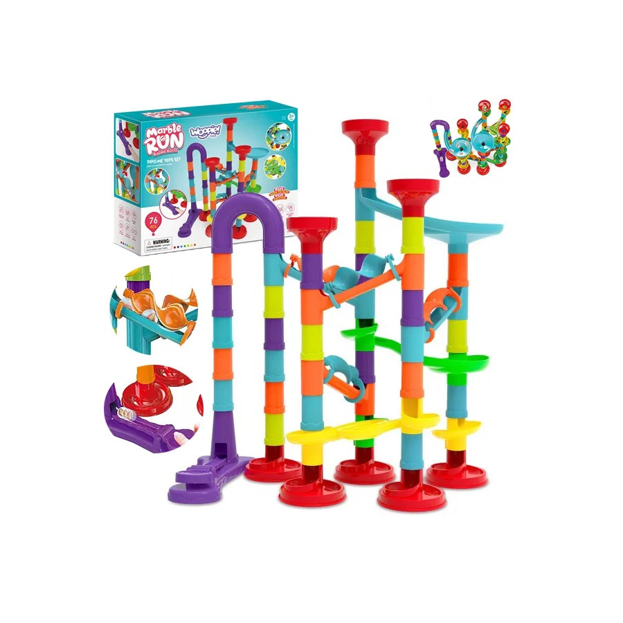 WOOPIE Kulodrome spirālveida bumbiņu trases komplekts 76 el.