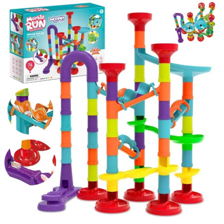 WOOPIE Kulodrome spirālveida bumbiņu trases komplekts 76 el.