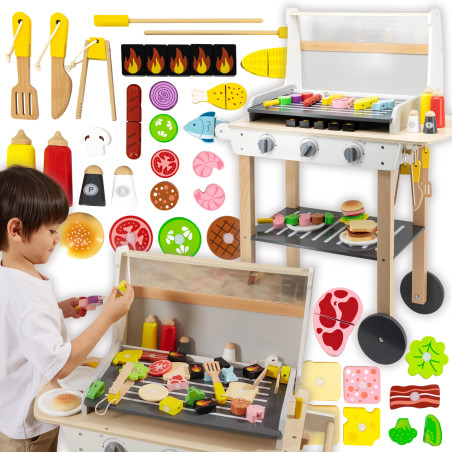VIGA suur laste puidust grill + 47 tarvikut