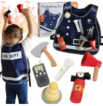 CLASSIC WORLD Little Firefighter Set Costume Tools 8 pcs.