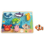 TOOKY TOY Montessori puust mõistatused Sea World kala kilpkonn kuju