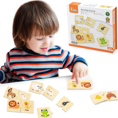 VIGA puidust puzzle loomad Väikesed ja suured loomad