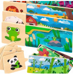 VIGA Puzzle Logiczne ze Zwierzętami Układanka