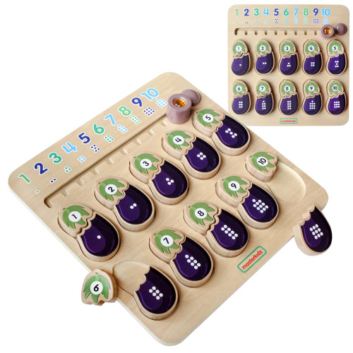 MASTERKIDZ Edukacinė lenta Eggplant Learning Numbers Montessori