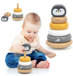 VIGA PolarB Drewniana Piramidka Edukacyjna - Pingwinek
