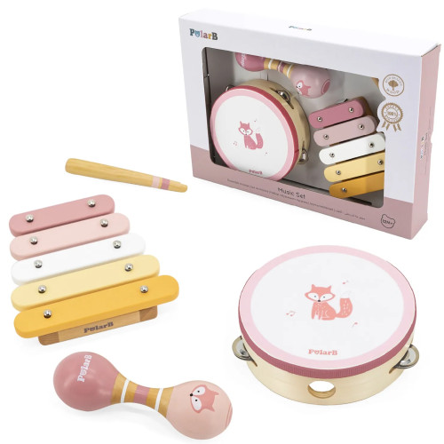 VIGA PolarB Muzikos instrumentų rinkinys rožinės spalvos