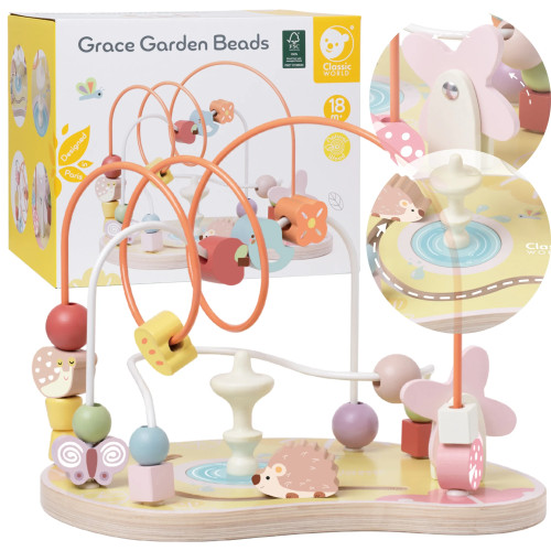 CLASSIC WORLD edukacinis labirintas, persipynęs su Grace Garden karoliukais 18m+ FSC