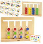 VIGA Gra Logiczna Odwzoruj Kolory i Figury Montessori