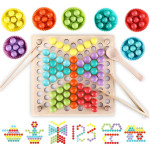 WOOPIE Kolorowe Kulki Układanka Montessori Mozaika Sorter