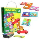 WOOPIE Gra Edukacyjna Transport Zwierzęta Puzzle Domino Montessori